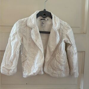 Toddler DKNY l White Eyelet Jacket